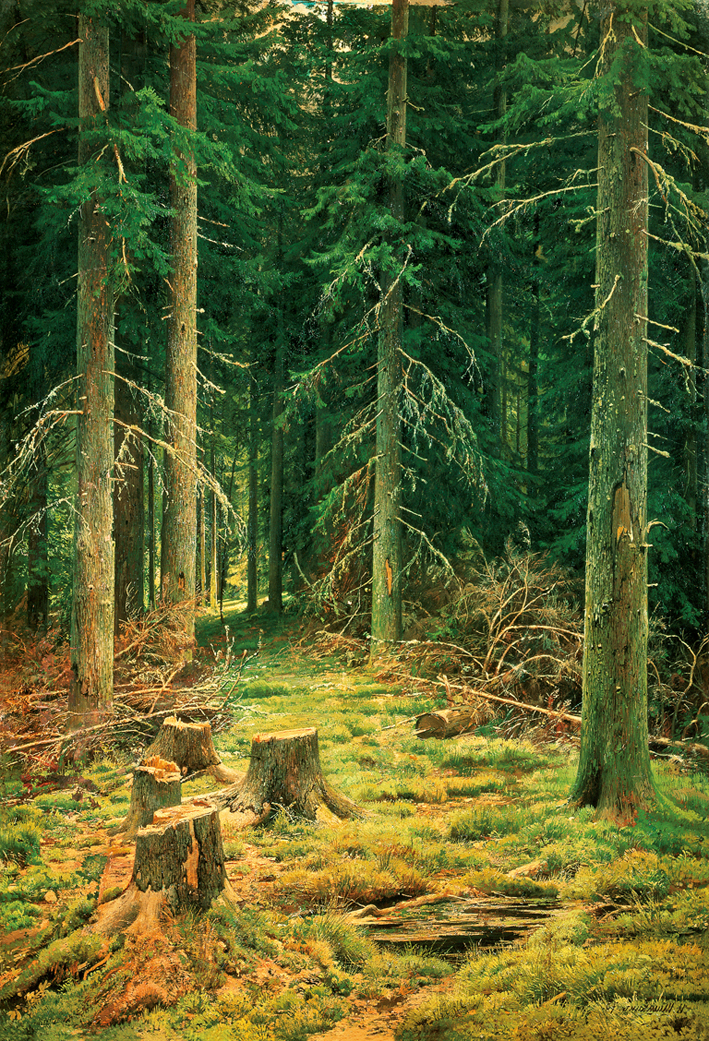  伊凡·伊凡诺维奇·希施金 Ivan I. Shishkin —— 林中采伐 (1)